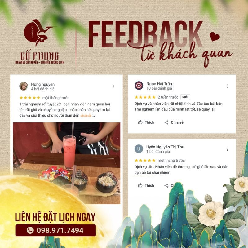 massage cổ truyền - gội đầu dưỡng sinh