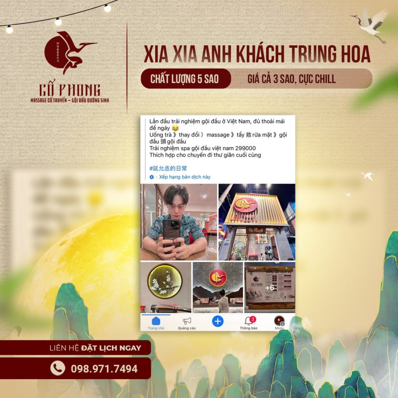 massage cổ truyền - gội đầu dưỡng sinh