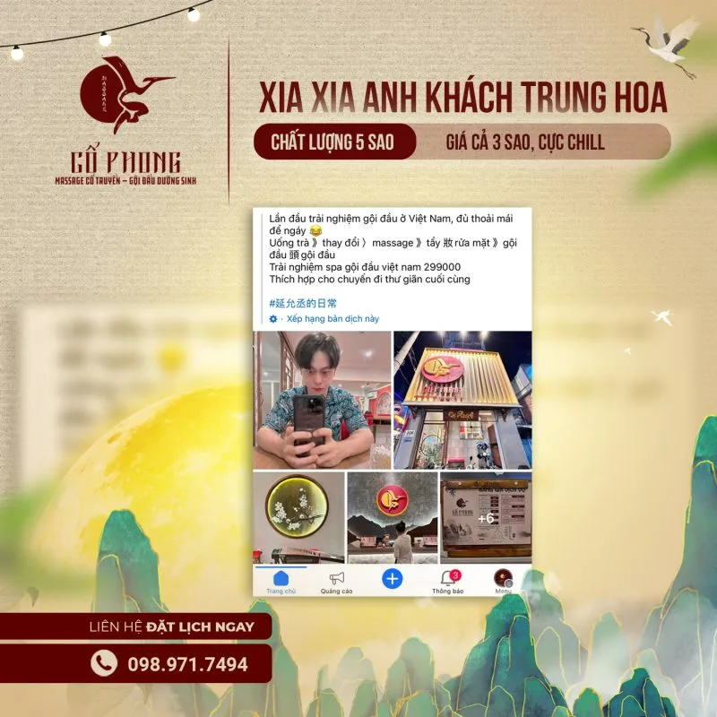 massage cổ truyền - gội đầu dưỡng sinh
