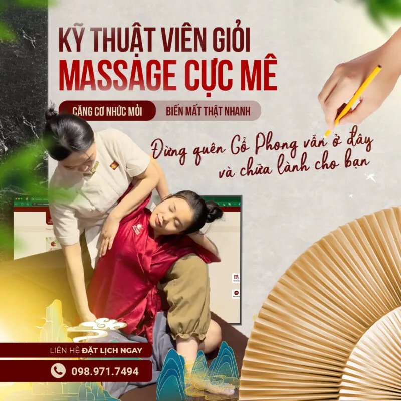 Kỹ thuật viên giỏi massage cực mê, căng cơ nhức mỏi biến mất thật nhanh tại Massage Cổ Phong