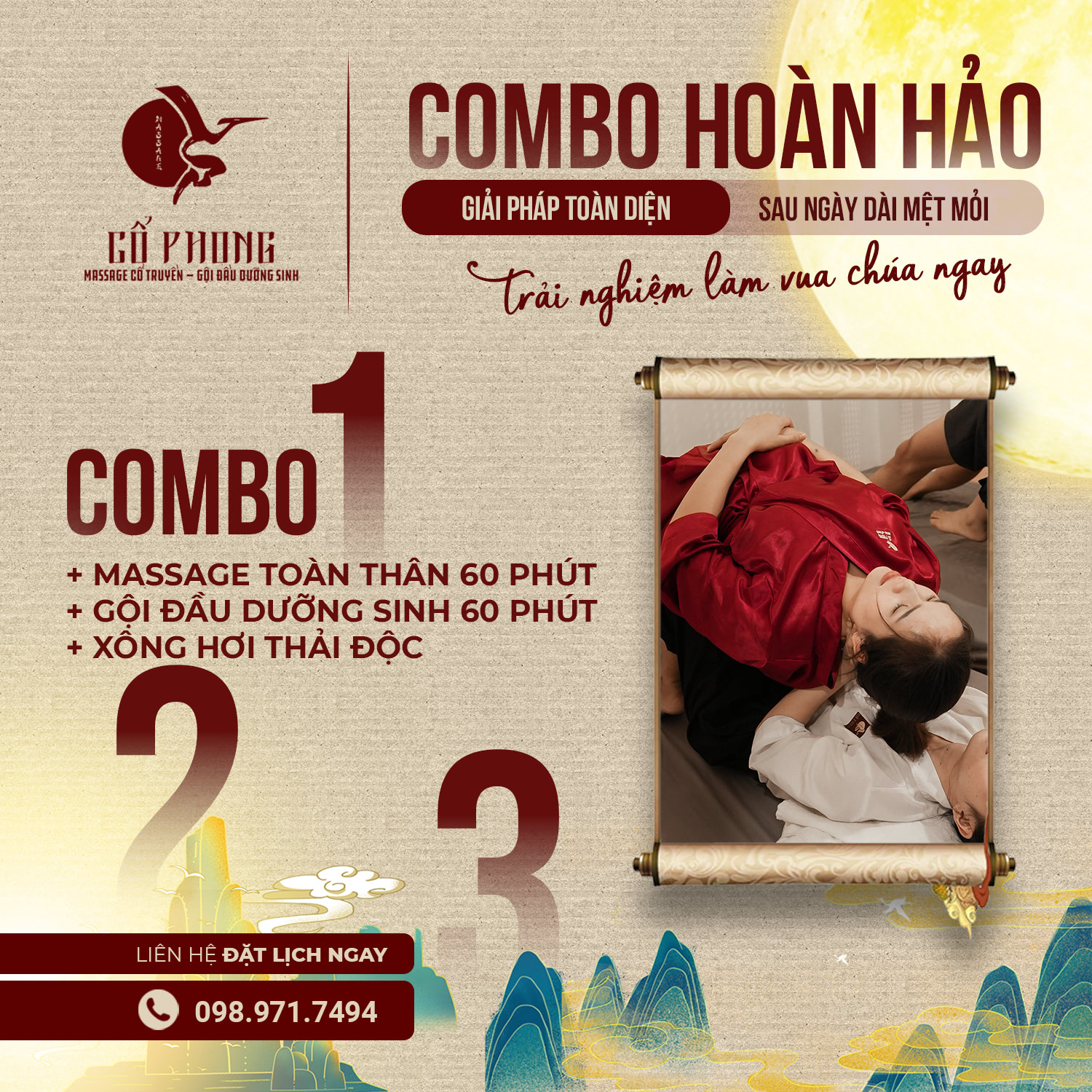 Đưa mẹ đi massage thư giãn – Kết nối yêu thương tại Cổ Phong