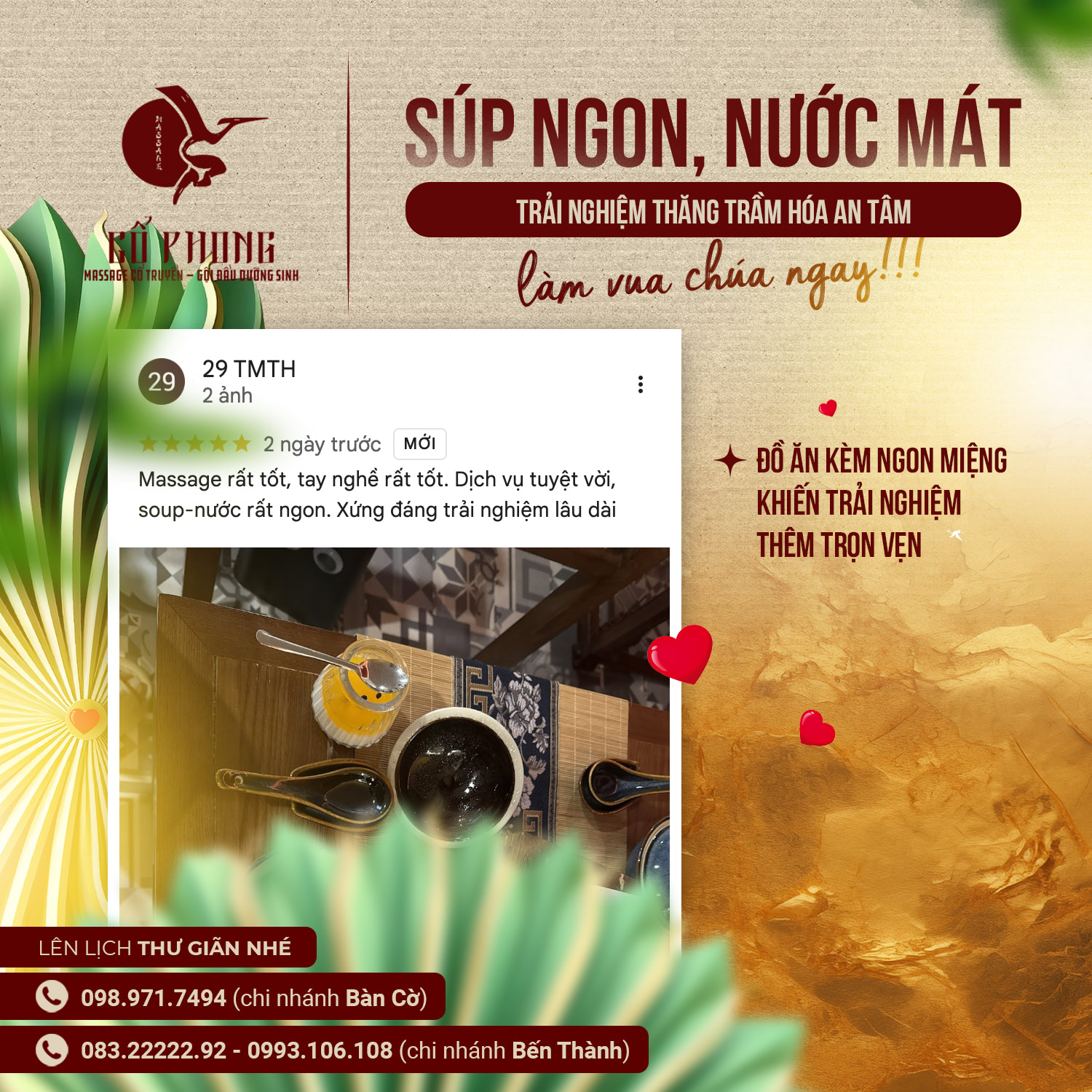 Đưa mẹ đi massage thư giãn tại Cổ Phong