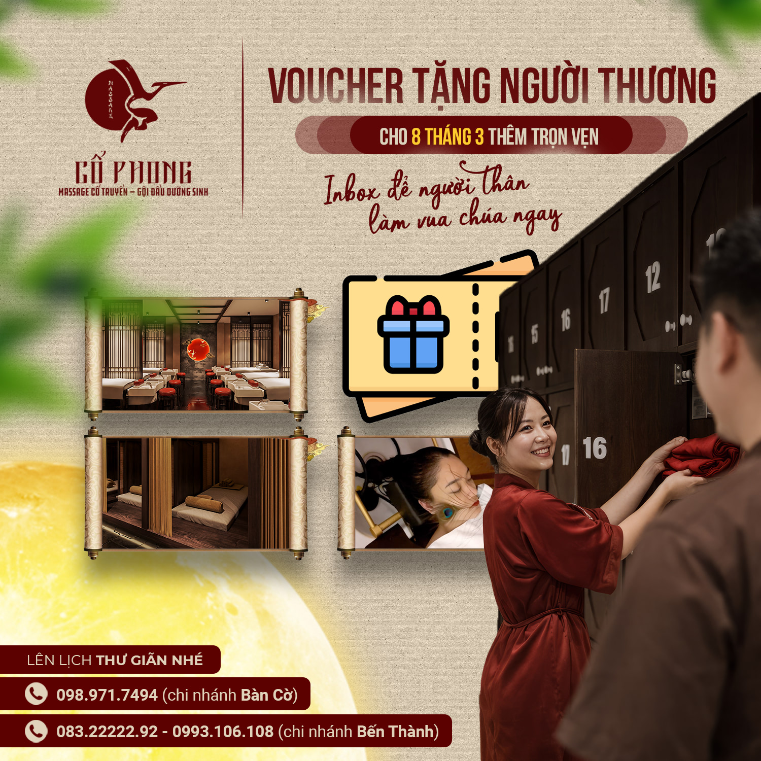 Ưu đãi 8-3 tại Massage Cổ Phong – Món quà chăm sóc sức khỏe ý nghĩa cho người bạn yêu thương ưu đãi 8/3 tại Massage Cổ Phong