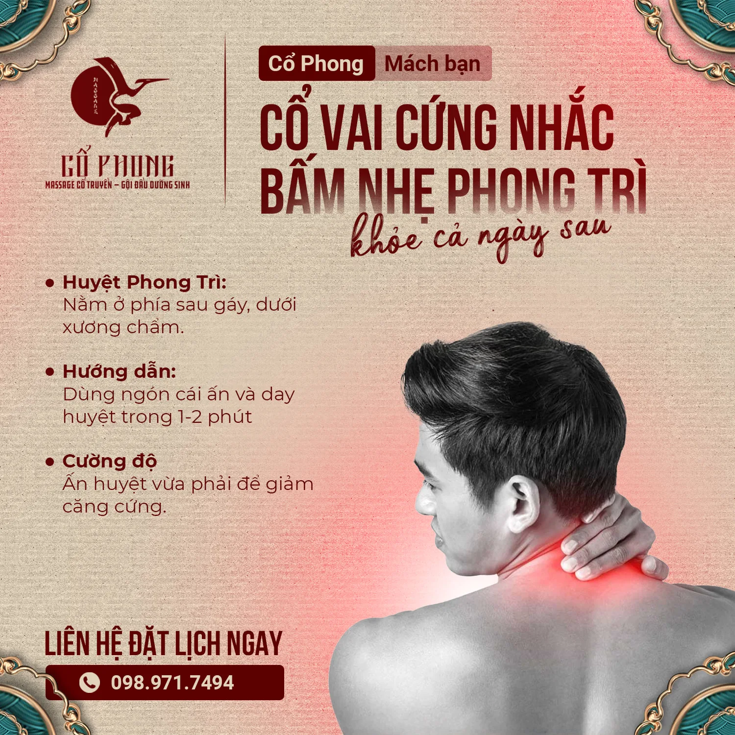 Đau cổ vai gáy có nên massage? Giải đáp từ chuyên gia và bí quyết trị liệu an toàn tại Sài Gòn đau cổ vai gáy có nên massage