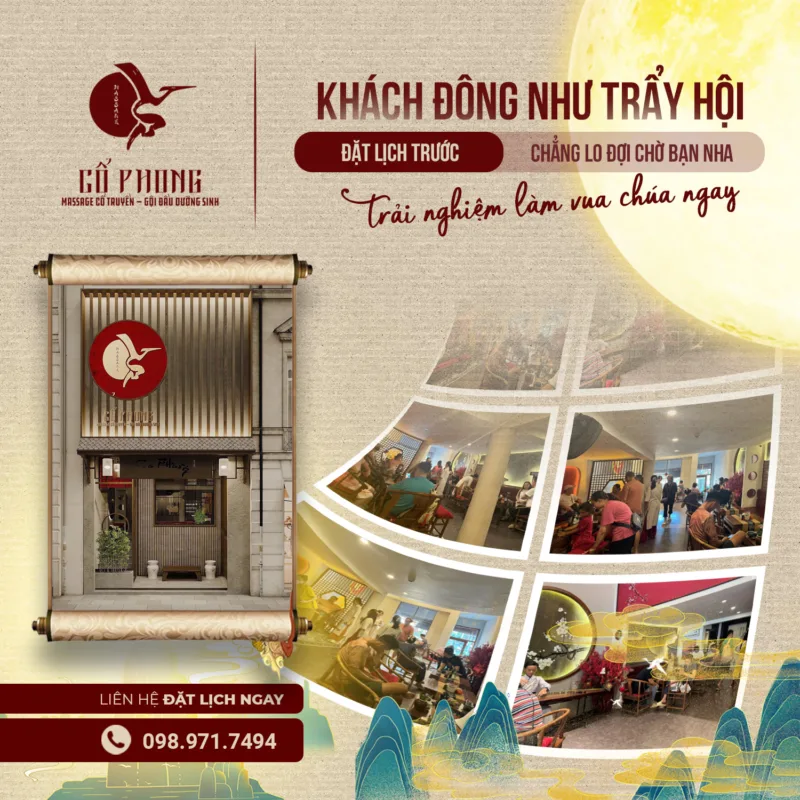Khách đông như trẩy hội tại Massage Cổ Phong - đặt lịch trước để khỏi phải chờ