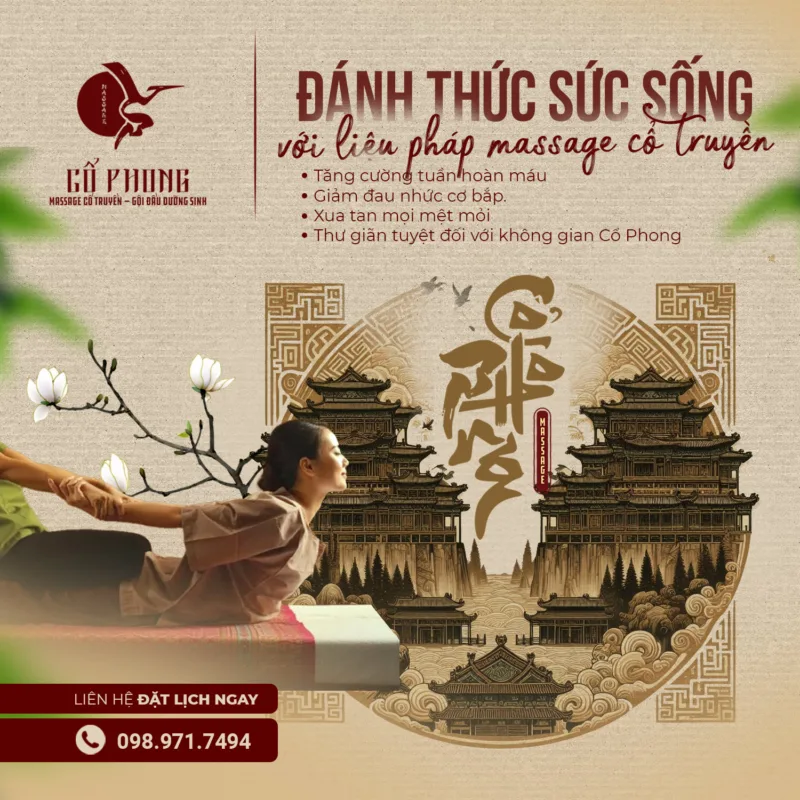 Đánh thức sức sống với liệu pháp massage cổ truyền: tăng tuần hoàn máu, giảm đau nhức cơ bắp, xua tan mệt mỏi