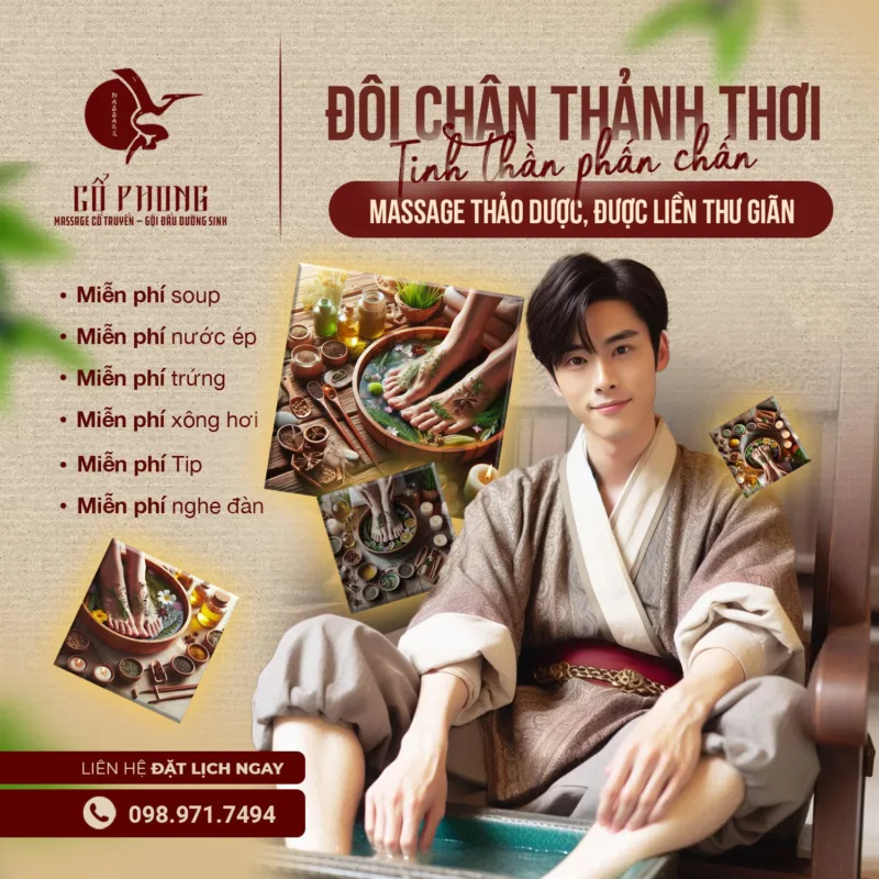 News Đôi chân thảnh thơi tinh thần phấn chấn với massage thảo dược tại Massage Cổ Phong