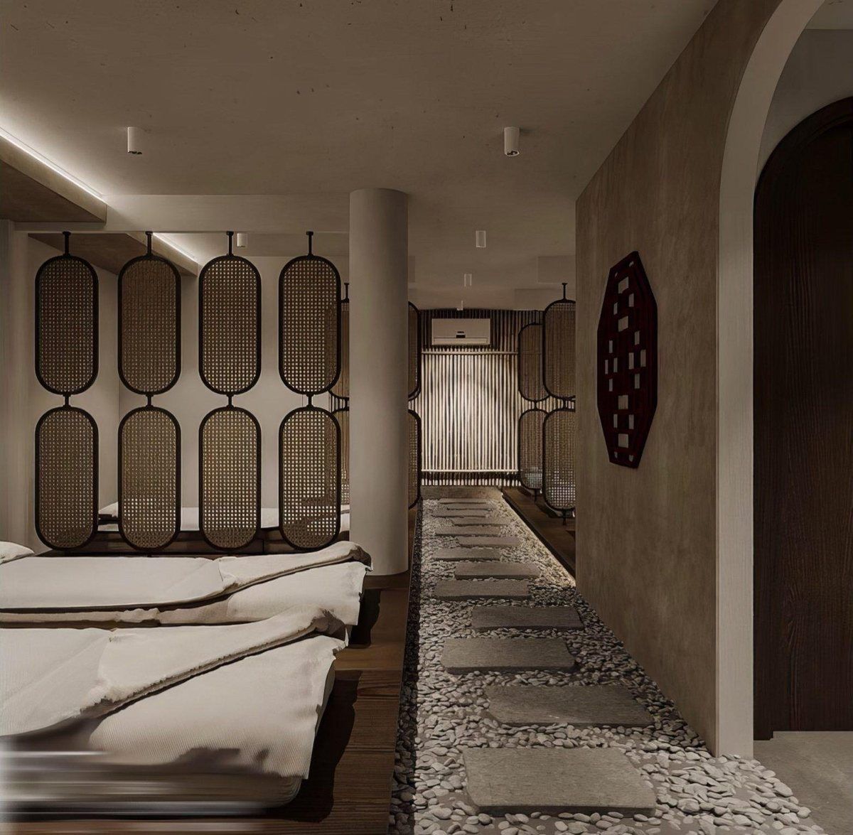 Gội đầu kết hợp massage body: thư giãn kép trong một buổi Phòng massage body có vách ngăn tại Massage Cổ Phong